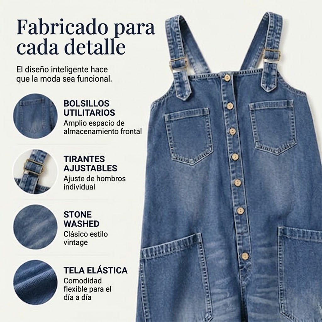 Conjunto de corte holgado con pernera ancha y bolsillos