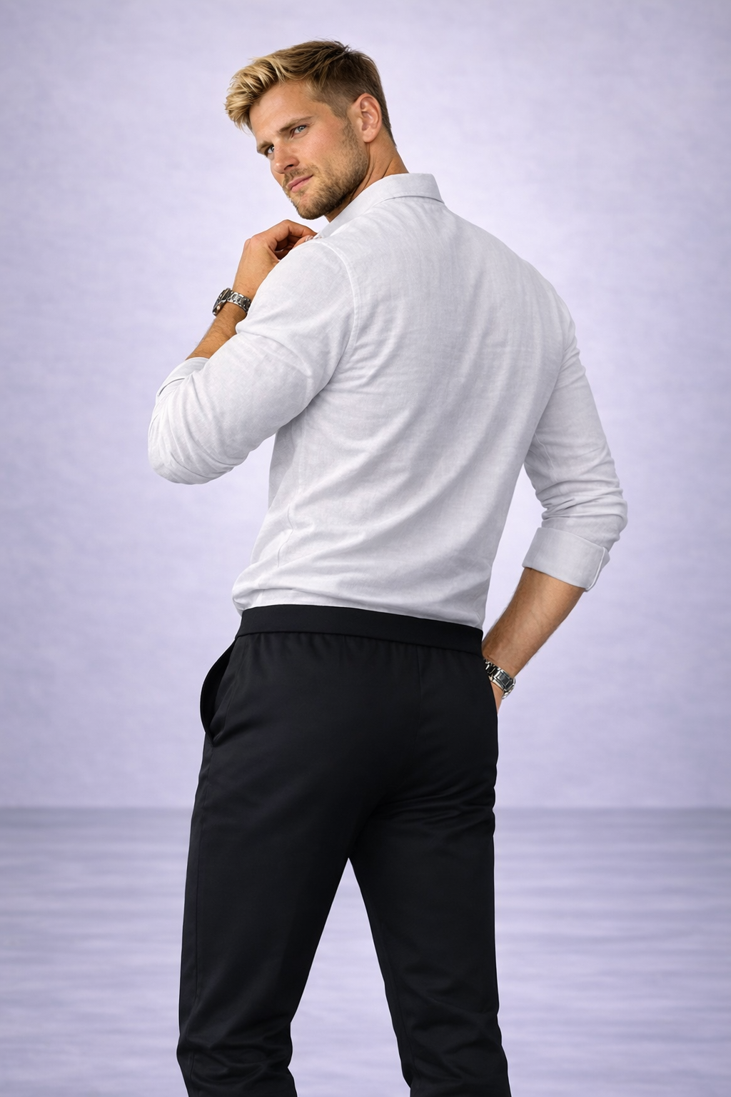 Marcos - Camisa informal de hombre clásica, cómoda y fácil de combinar