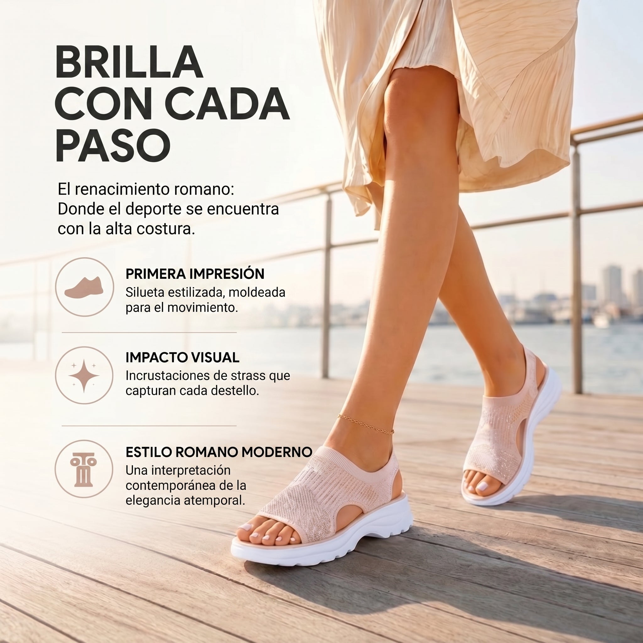 Helen - Sandalias de plataforma transpirables de malla para mujer