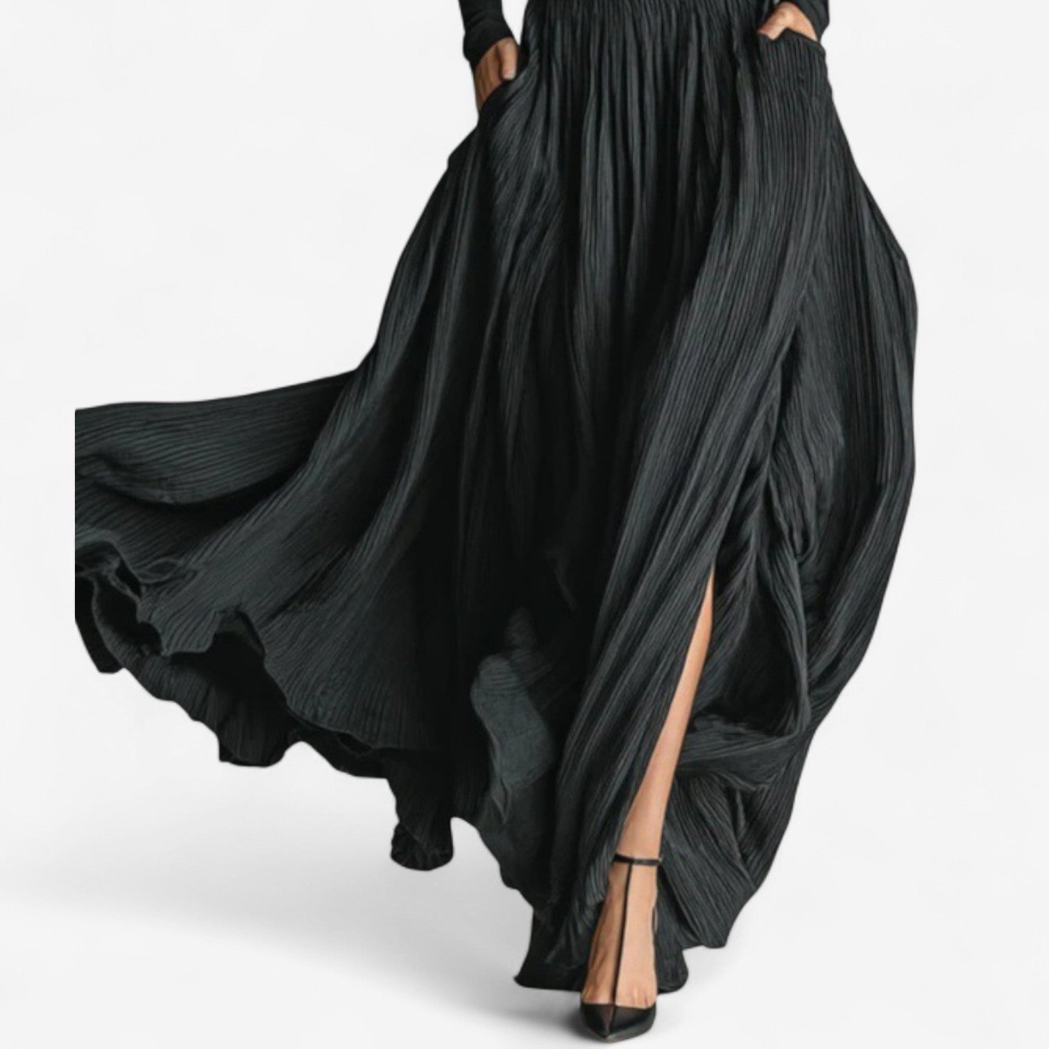 Raquel - Vestido maxi de cintura alta