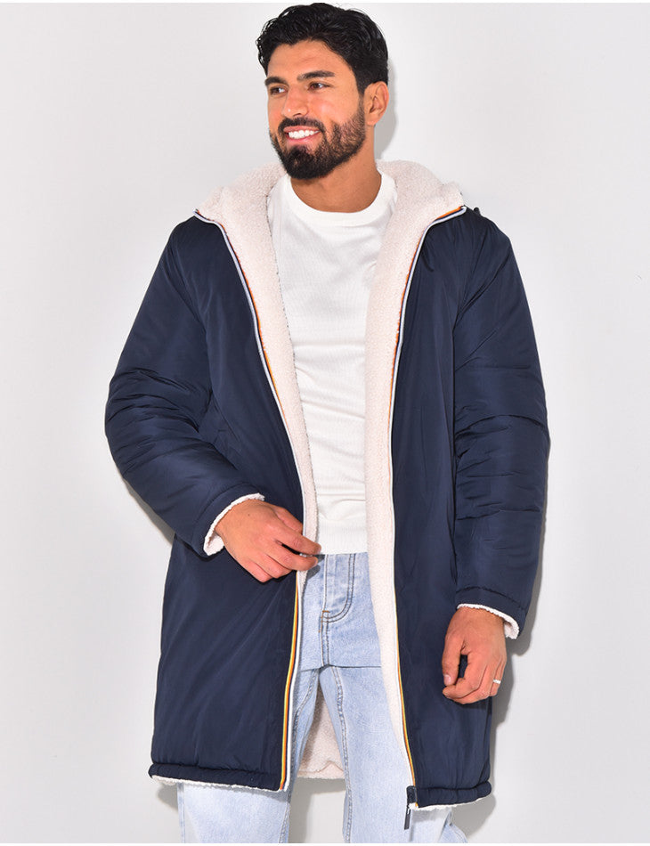 Lorenzo - Chaqueta larga reversible con forro térmico