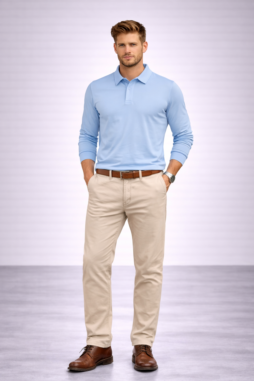 Samuel - Polo  Manga larga  Estilo clásico