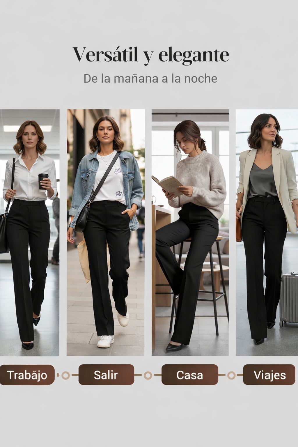 ⌛ Solo quedan 3 días: ¡50 % de descuento en todo! ⏰Pantalones de traje de mujer con cintura alta
