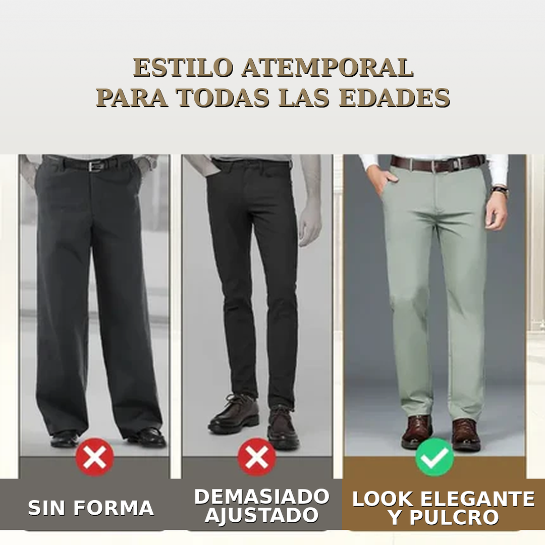 Samuel - Pantalón Clásico de corte recto con elasticidad